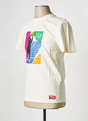 T-shirt col rond beige FILA homme