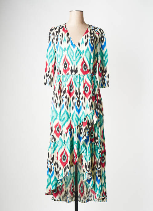 Robe mi-longue bleu SEE U SOON pour femme