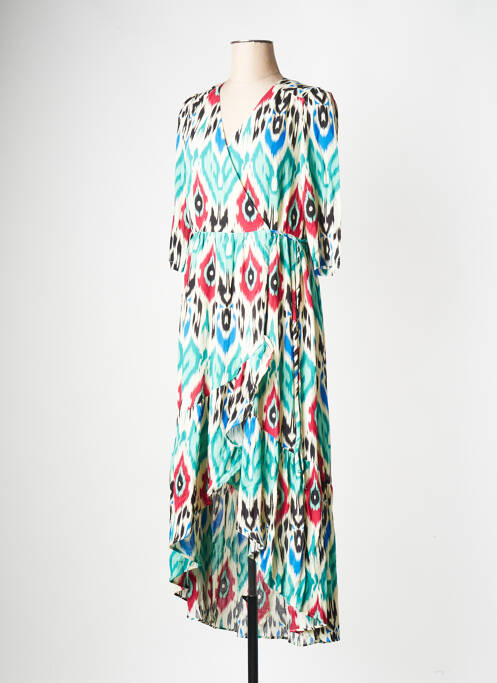 Robe mi-longue bleu SEE U SOON pour femme