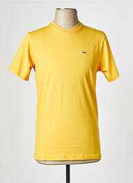 T-shirt col rond jaune TOMMY HILFIGER homme
