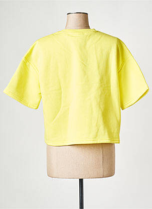 T-shirt col rond jaune NOISY MAY femme