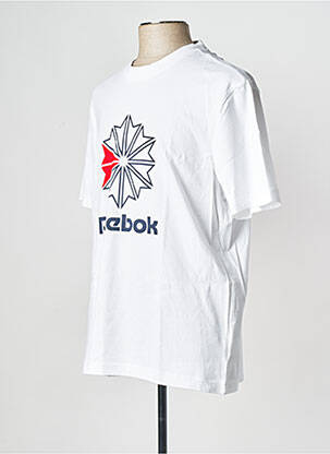 T-shirt col rond blanc REEBOK homme