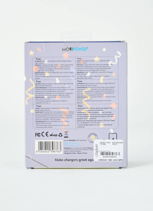 Accessoire divers multicolore MOJIPOWER pour unisexe