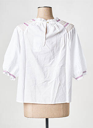 Top col rond blanc EKYOG femme