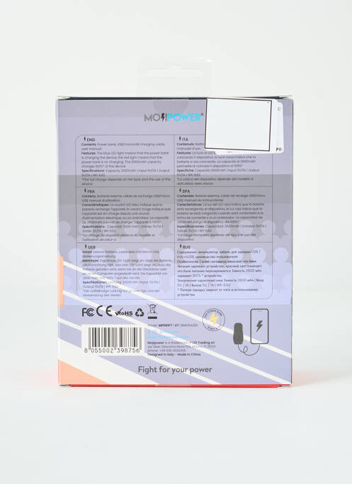 Accessoire divers multicolore MOJIPOWER pour unisexe