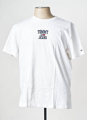 T-shirt col rond blanc TOMMY HILFIGER homme