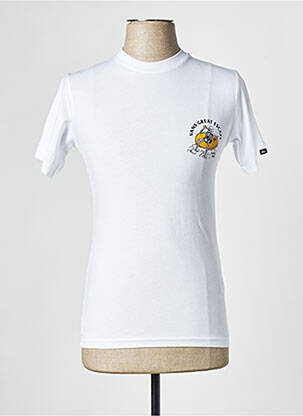 T-shirt col rond blanc VANS homme