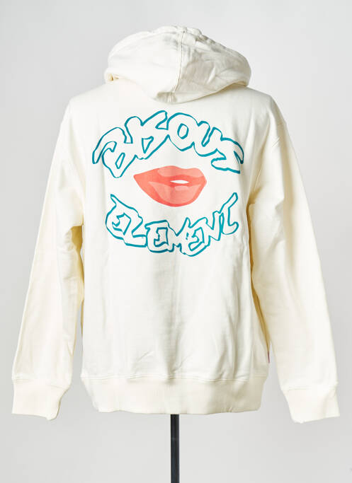 Sweat-shirt à capuche blanc ELEMENT pour homme