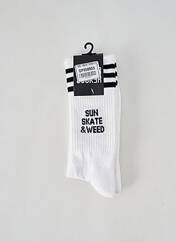 Chaussettes blanc MOTHER SOCKER pour unisexe seconde vue