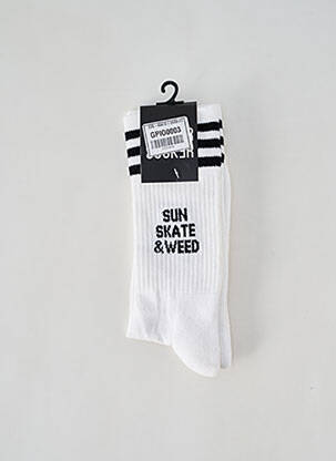 Chaussettes blanc MOTHER SOCKER pour unisexe