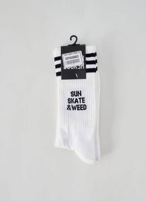 Chaussettes blanc MOTHER SOCKER pour unisexe