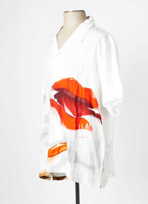 Chemise manches courtes blanc HUF pour homme