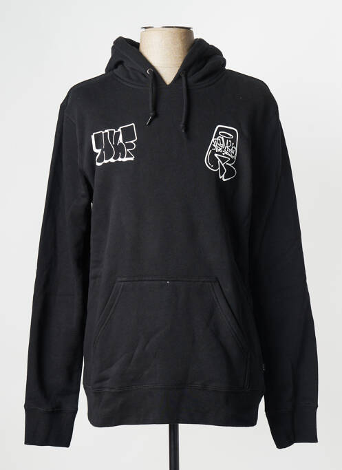 Sweat-shirt noir HUF pour unisexe