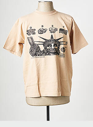 T-shirt beige OBEY homme