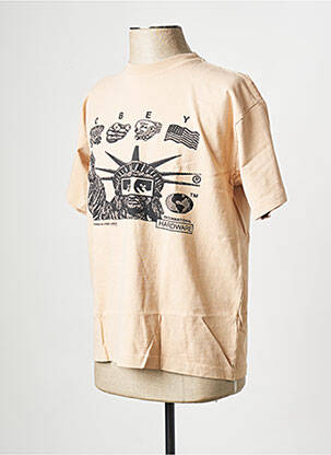 T-shirt beige OBEY homme