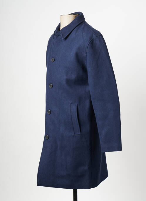 Manteau long bleu MINIMUM pour homme
