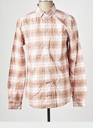 Chemise manches longues rose FARAH pour homme
