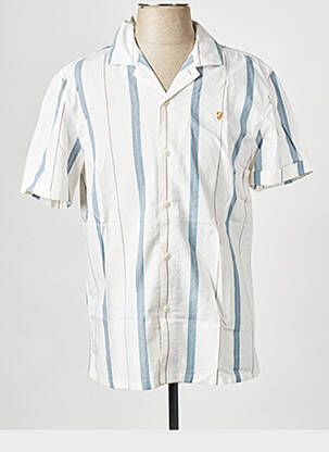 Chemise manches courtes beige FARAH pour homme