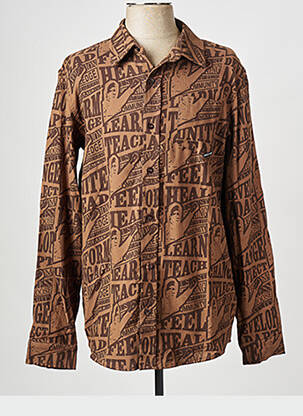 Chemise manches longues marron DAILY PAPER pour homme