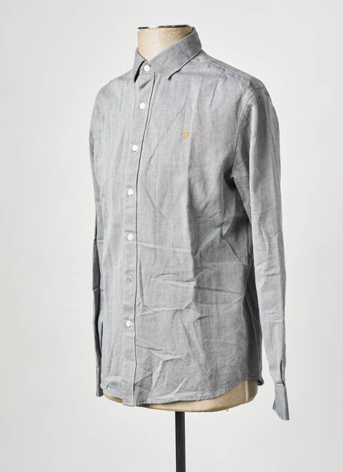 Chemise manches longues gris FARAH pour homme