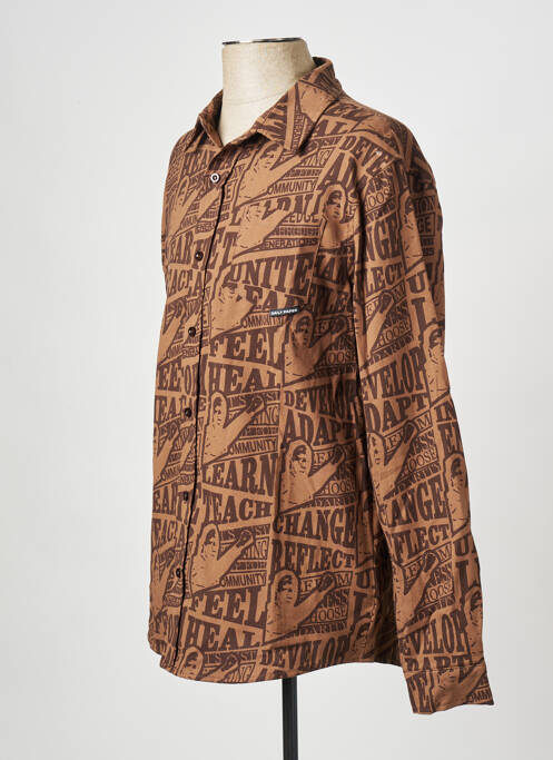 Chemise manches longues marron DAILY PAPER pour homme