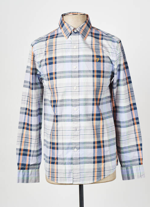 Chemise manches longues bleu FARAH pour homme