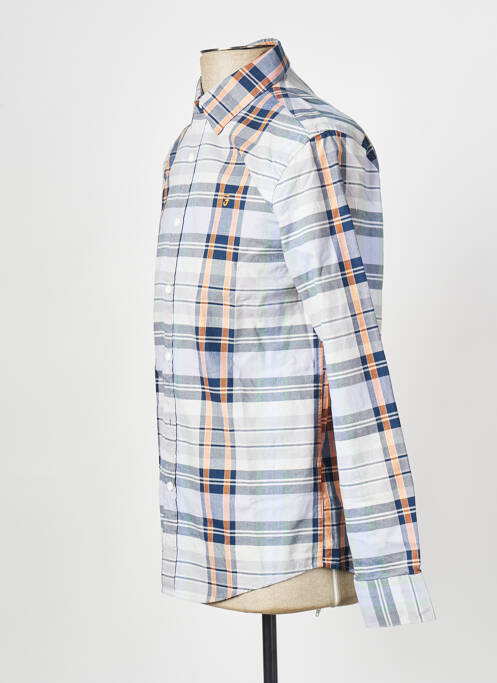 Chemise manches longues bleu FARAH pour homme