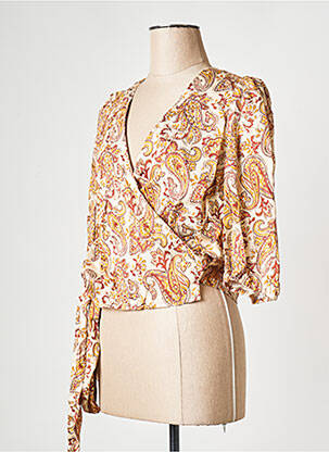 Top col v marron LA PETITE FRANCAISE femme