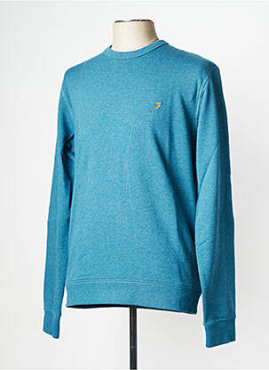 Sweat-shirt col rond bleu FARAH homme