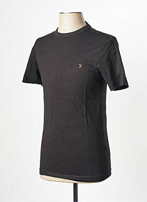 T-shirt col rond noir FARAH homme