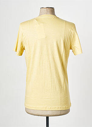 T-shirt col rond jaune JACK & JONES homme