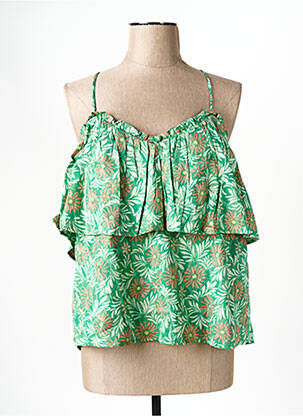 Débardeur col v vert VERO MODA femme
