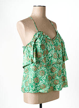 Débardeur col v vert VERO MODA femme