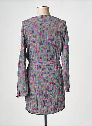 Robe courte col v gris VILA femme