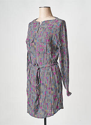 Robe courte col v gris VILA femme