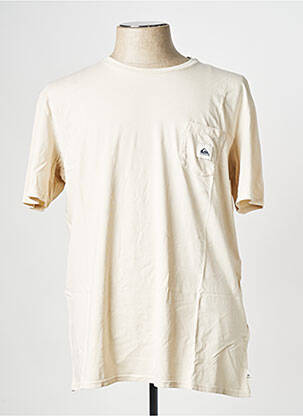 T-shirt col rond beige QUIKSILVER homme