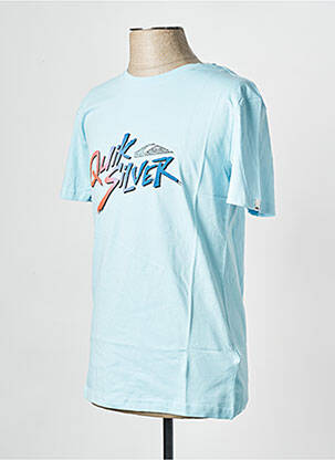 T-shirt col rond bleu QUIKSILVER homme