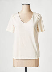 T-shirt beige VILA pour femme seconde vue