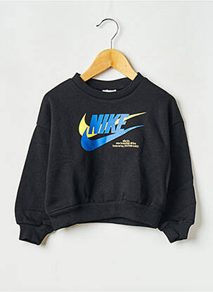 Sweat-shirt col rond noir NIKE garçon