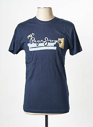 T-shirt col rond bleu PEPE JEANS homme