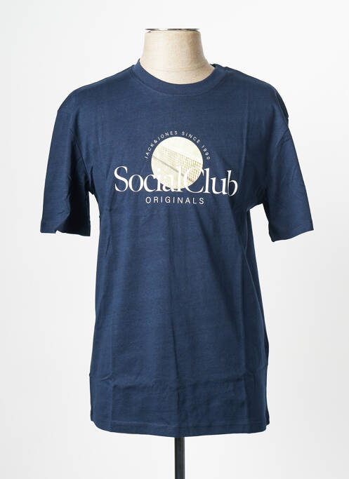 T-shirt bleu JACK & JONES pour homme
