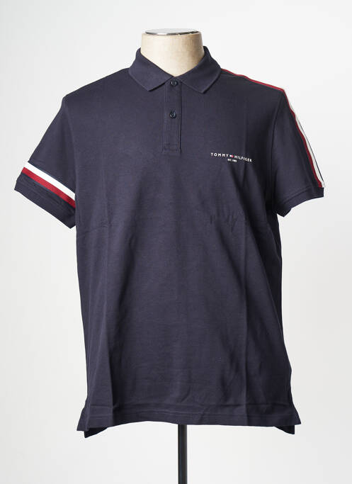 Polo bleu TOMMY HILFIGER pour homme