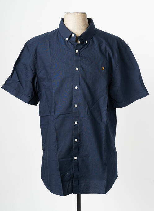 Chemise manches courtes bleu FARAH pour homme