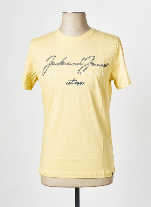 T-shirt jaune JACK & JONES pour homme