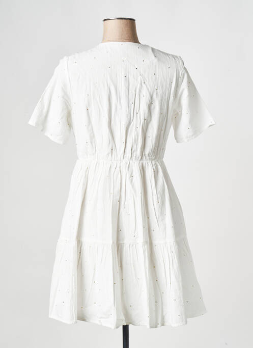 Robe courte blanc PIECES pour femme