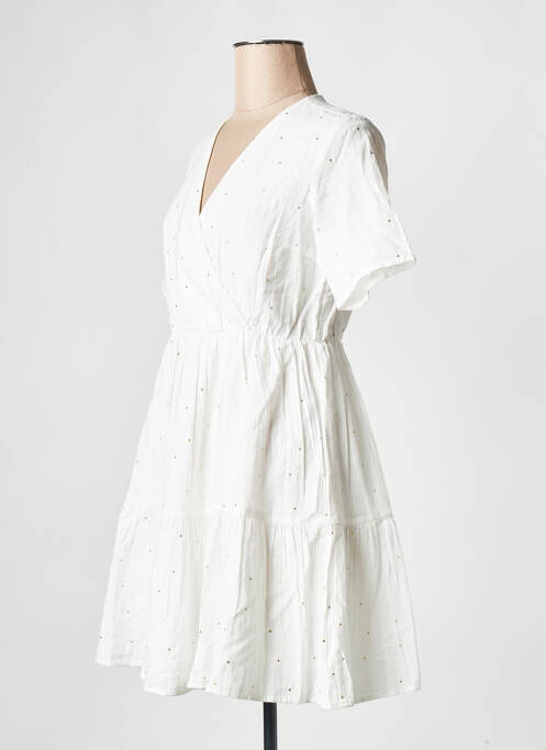 Robe courte blanc PIECES pour femme