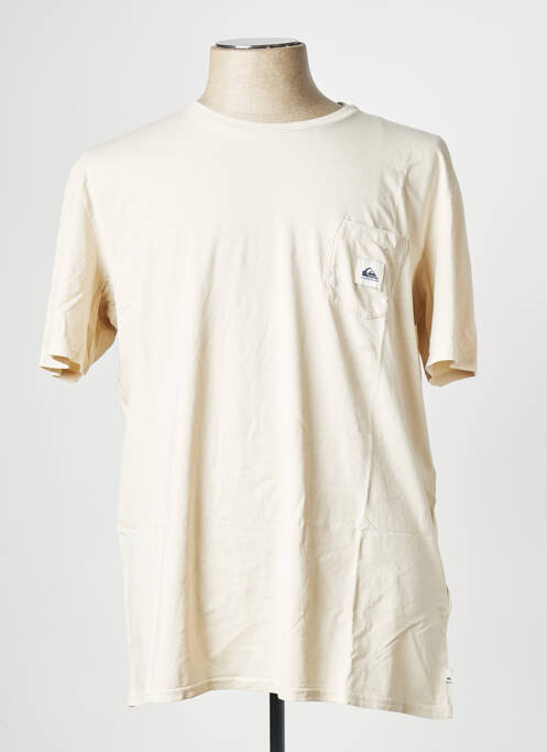 T-shirt beige QUIKSILVER pour homme