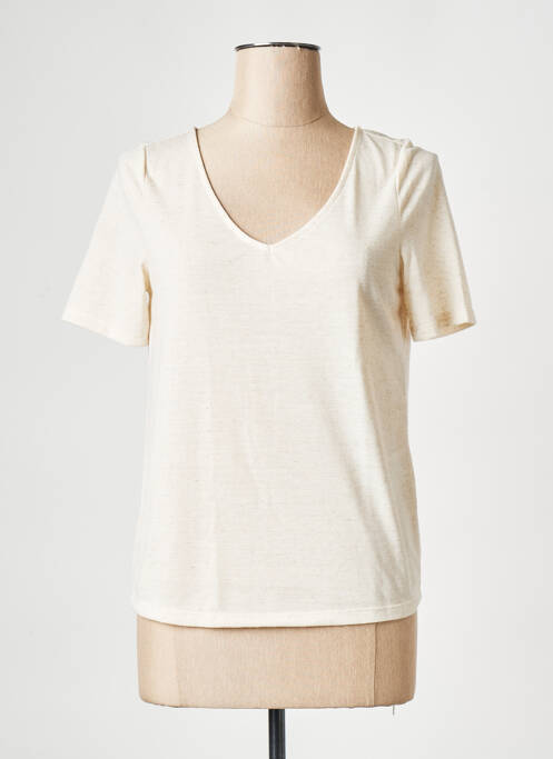 T-shirt beige VILA pour femme