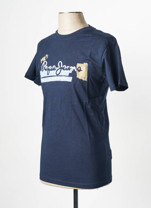 T-shirt bleu PEPE JEANS pour homme