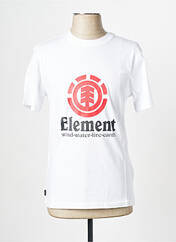 T-shirt blanc ELEMENT pour homme seconde vue